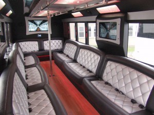 limo bus rental with restroom