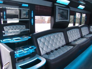 limo bus rental with bathroom